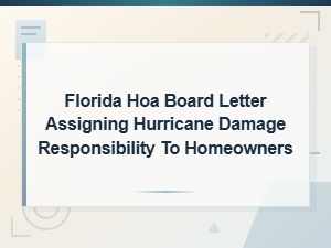 Florida Hoa Hurricane Damage Responsibility Letter Template