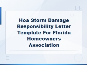 Florida Hoa Storm Damage Responsibility Letter Template