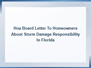 Florida Hoa Guide to Storm Damage Insurance Claims