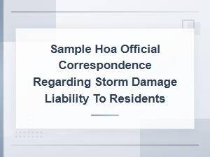Storm Damage Liability and the Hoa Claims Process