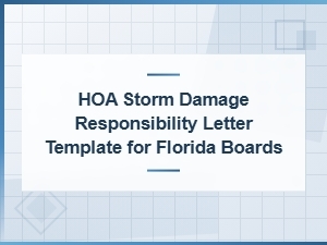 Florida Hoa Storm Damage Responsibility Letter Template